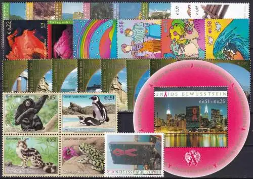 UNO WIEN 2002 Mi-Nr. 351-380 kompletter Jahrgang/complete year set ** MNH