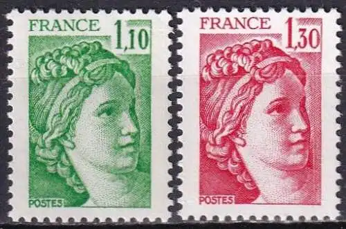 FRANKREICH 1980 Mi-Nr. 2215/16 Aw ** MNH