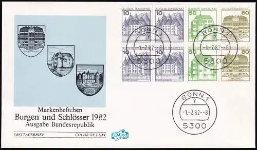 DEUTSCHLAND 1982 Mi-Nr. HBL 29 aus MH 24 FDC