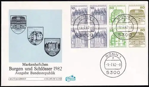 DEUTSCHLAND 1982 Mi-Nr. HBL 29 aus MH 24 FDC