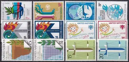 UNO NEW YORK 1979 Mi-Nr. 328-339 kompletter Jahrgang/complete year set ** MNH