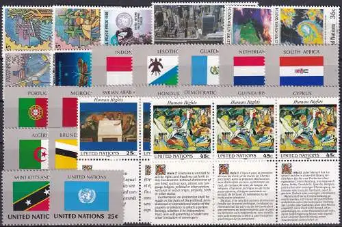 UNO NEW YORK 1989 Mi-Nr. 571-596 kompletter Jahrgang/complete year set ** MNH