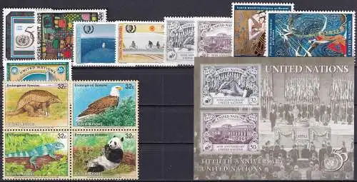 UNO NEW YORK 1995 Mi-Nr. 679-703 kompletter Jahrgang/complete year set ** MNH