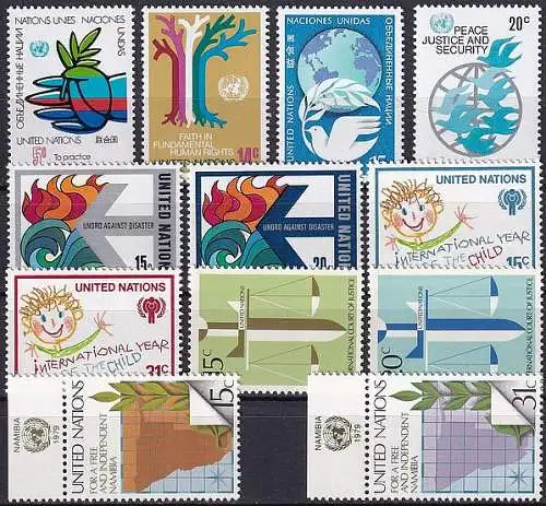 UNO NEW YORK 1979 Mi-Nr. 328-339 kompletter Jahrgang/complete year set ** MNH