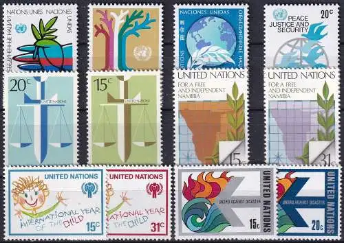 UNO NEW YORK 1979 Mi-Nr. 328-339 kompletter Jahrgang/complete year set ** MNH