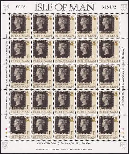 ISLE OF MAN 1990 Mi-Nr. 431 Kleinbogen ** MNH