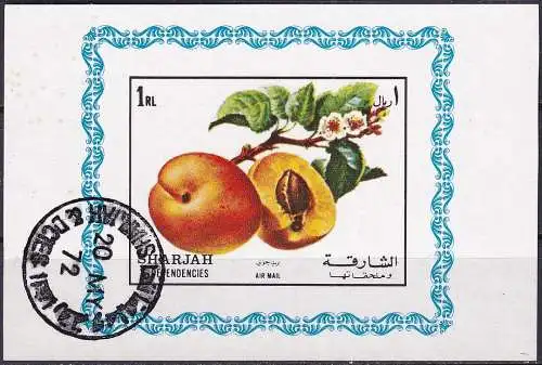 SHARJAH 1972 Mi-Nr. 1222 B Kleinbogen o used - aus Abo