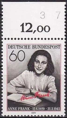 DEUTSCHLAND 1979 Mi-Nr. 1013 ** MNH