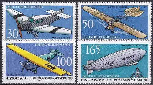 DEUTSCHLAND 1991 Mi-Nr. 1522/25 ** MNH