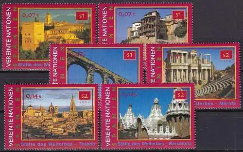 UNO WIEN 2000 Mi-Nr. 319/24 ** MNH