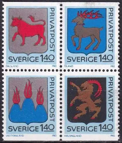 SCHWEDEN 1982 Mi-Nr. 1189/92 ** MNH