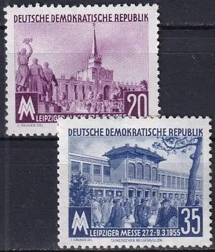 DDR 1955 Mi-Nr. 447/48 ** MNH