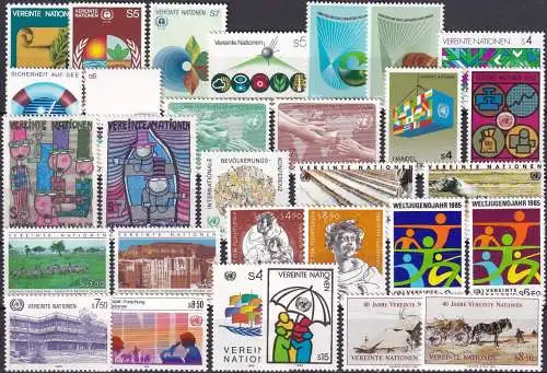 UNO WIEN 1979-1988 Mi-Nr. 1-Block 4 Sammlung komplette Jahrgänge / complete year sets ** MNH