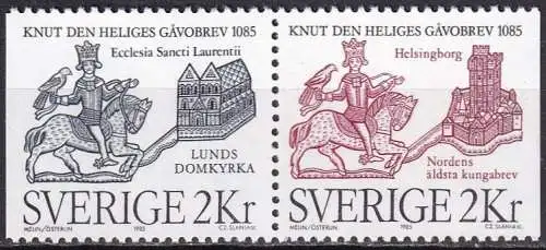 SCHWEDEN 1985 Mi-Nr. 1334/35 ** MNH