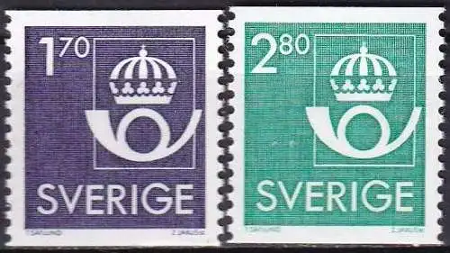 SCHWEDEN 1986 Mi-Nr. 1379/80 ** MNH