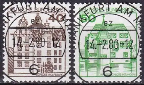 DEUTSCHLAND 1980 Mi-Nr. 1037/38 A o used - aus Abo