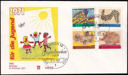 BERLIN 1971 Mi-Nr. 386/89 FDC