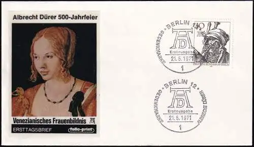 BERLIN 1971 Mi-Nr. 390 FDC