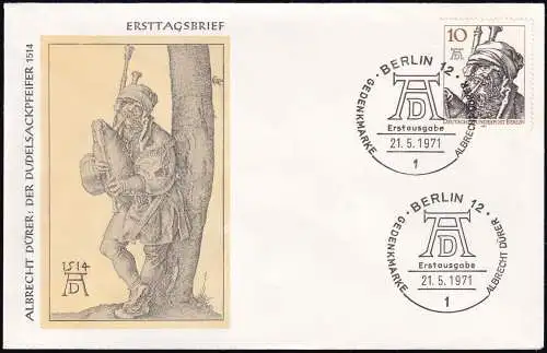 BERLIN 1971 Mi-Nr. 390 FDC