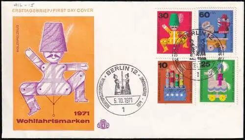 BERLIN 1971 Mi-Nr. 412/15 FDC