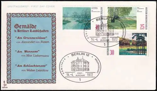 BERLIN 1972 Mi-Nr. 423/25 FDC