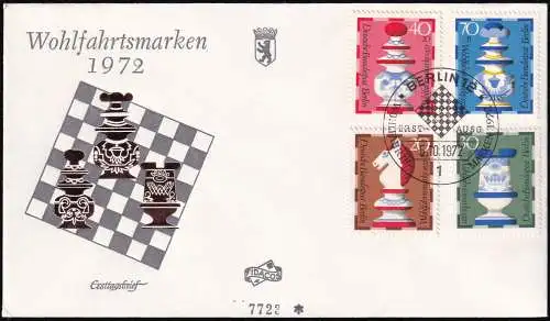 BERLIN 1972 Mi-Nr. 435/38 FDC