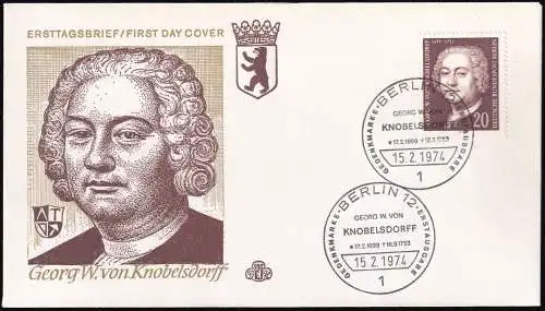 BERLIN 1974 Mi-Nr. 464 FDC