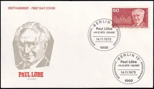 BERLIN 1975 Mi-Nr. 515 FDC