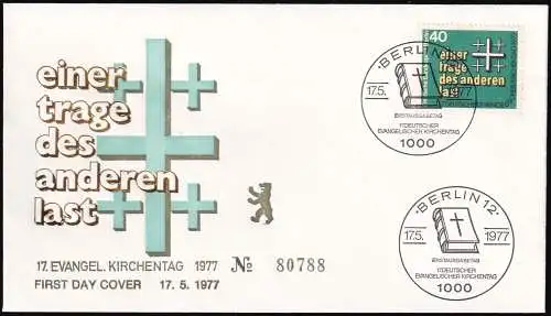 BERLIN 1977 Mi-Nr. 548 FDC