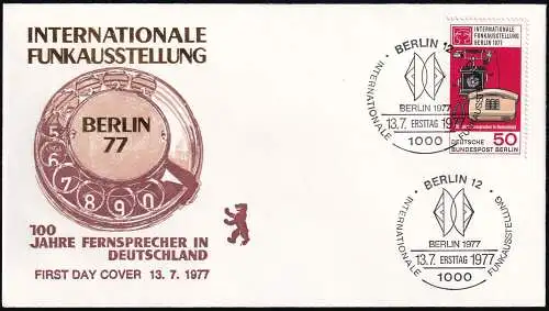 BERLIN 1977 Mi-Nr. 549 FDC