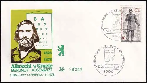 BERLIN 1978 Mi-Nr. 569 FDC