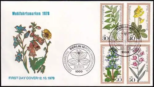 BERLIN 1978 Mi-Nr. 573/76 FDC