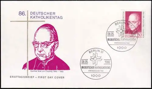 BERLIN 1980 Mi-Nr. 624 FDC