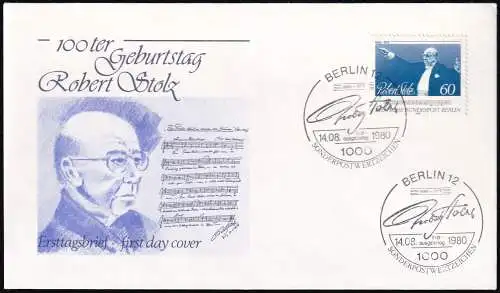 BERLIN 1980 Mi-Nr. 627 FDC