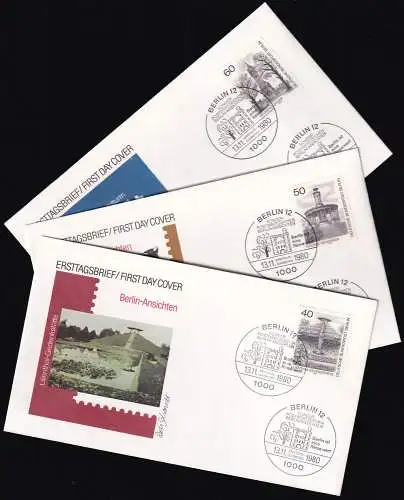 BERLIN 1980 Mi-Nr. 634/36 FDC