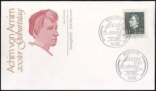 BERLIN 1981 Mi-Nr. 637 FDC