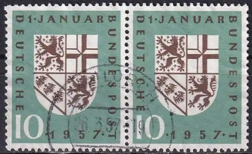 DEUTSCHLAND 1957 Mi-Nr. 249 waagerechtes Paar o used