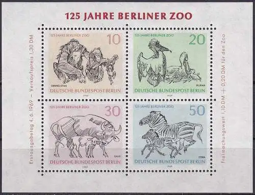 BERLIN 1969 Mi-Nr. Block 2 ** MNH