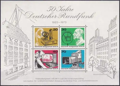 BERLIN 1973 Mi-Nr. Block 4 ** MNH