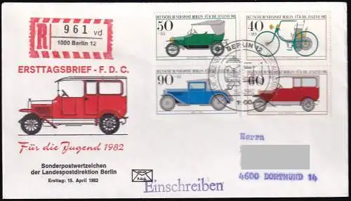 BERLIN 1982 Mi-Nr. 660/63 FDC