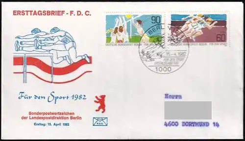 BERLIN 1982 Mi-Nr. 664/65 FDC