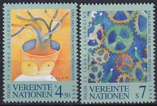 UNO WIEN 1998 Mi-Nr. 268/69 ** MNH