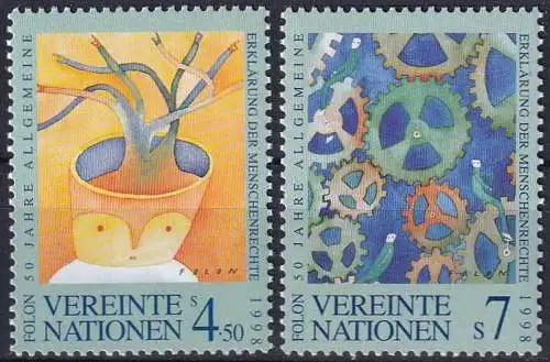 UNO WIEN 1998 Mi-Nr. 268/69 ** MNH