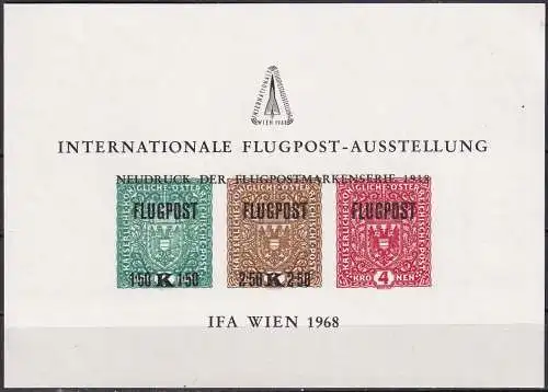 ÖSTERREICH 1968 Nachdruck Vignette IFA WIEN 1968