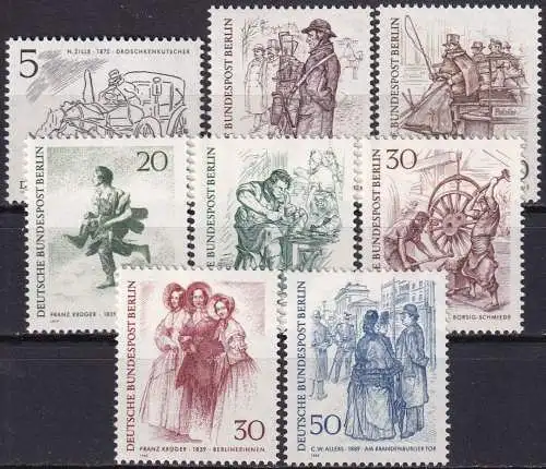 BERLIN 1969 Mi-Nr. 330/37 ** MNH