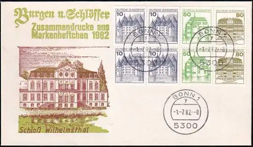 DEUTSCHLAND 1982 Mi-Nr. HBL 29 aus MH 24 FDC