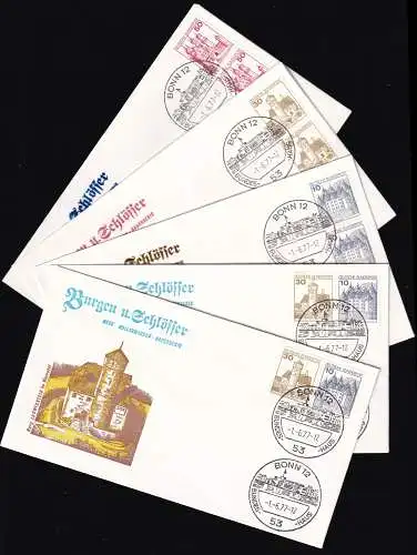 DEUTSCHLAND 1972 Mi-Nr. W57/62 + 913 CDI + 914 CDI +916 CDI aus MH 21 FDC