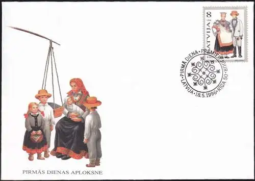 LETTLAND 1996 Mi-Nr. 424 FDC