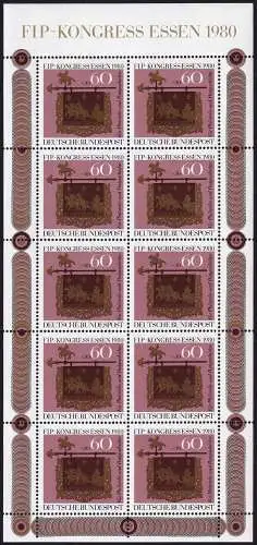 DEUTSCHLAND 1980 Mi-Nr. 1065 Kleinbogen ** MNH