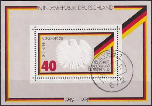 DEUTSCHLAND 1974 Mi-Nr. Block 10 o used